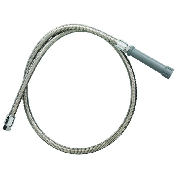 T&S Brass 12000 44" Flexible Stainless Steel Pre-Rinse Hose with Gray Handle