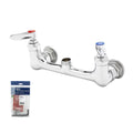 T&S Brass 12270 8" Wall Mount Double Pantry Faucet Base (Less Nozzle)